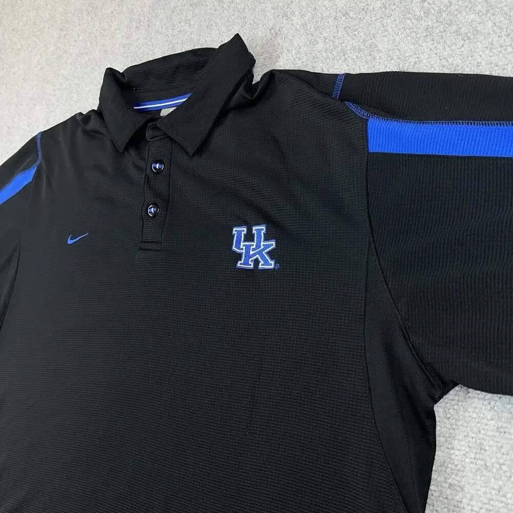 Nike Team Kentucky Wildcats Polo Shirt Men’s XXL Blue Black Sports Wear College